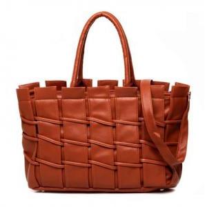 High Quality Patchwork Criss-Cross Brown Leather Bag Handmade Brown ...