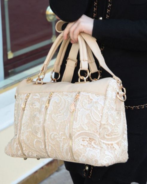 Lace Decor Shoulder Bag